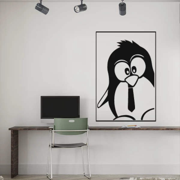 Sticker Pinguïn vak