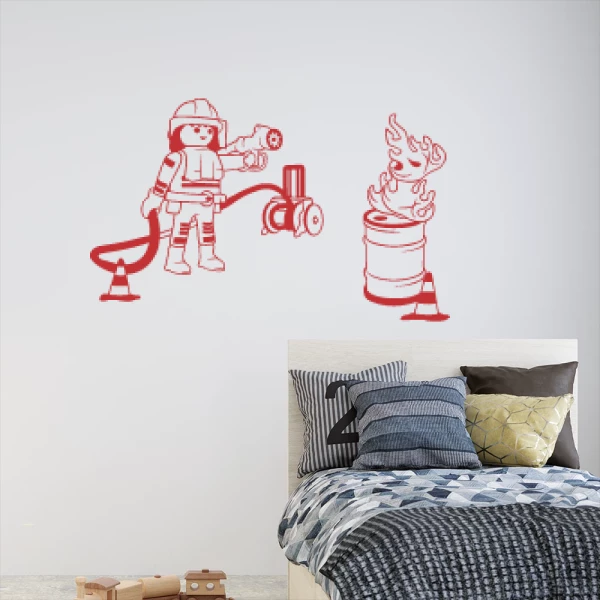 Sticker Playmobil Brandweerman