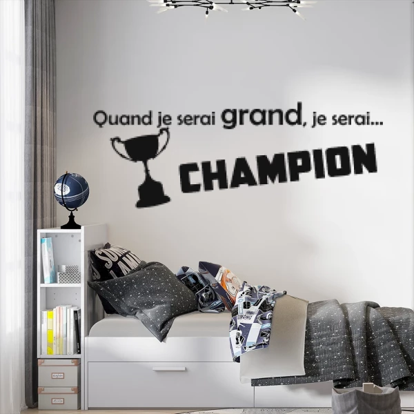 Sticker Quand je serai grand - Champion