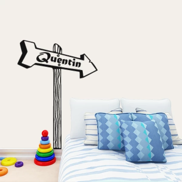 Sticker Quentin Pijl Hout