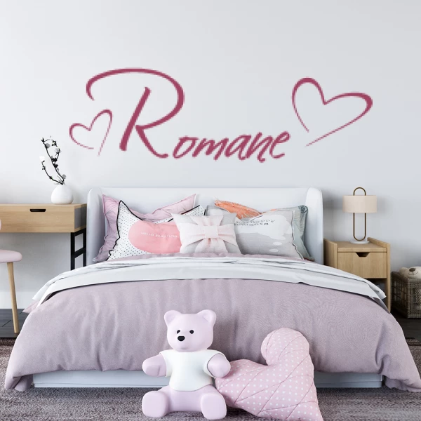 Sticker Romane Script Hart