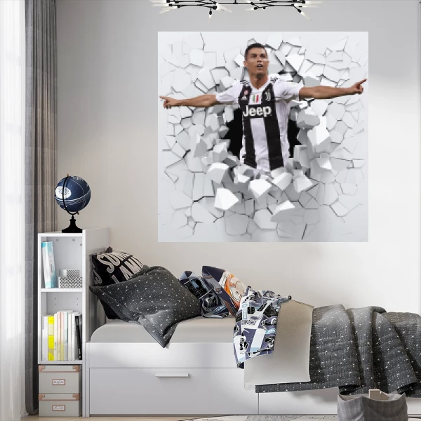 Sticker Ronaldo 3D - Printed