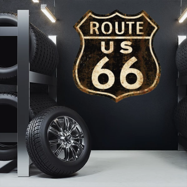 Sticker Route 66 - Printed