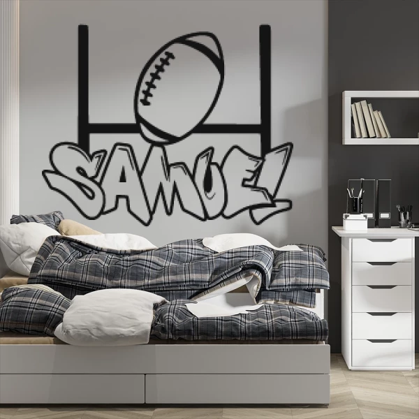 Sticker Samuel Graffiti Rugby