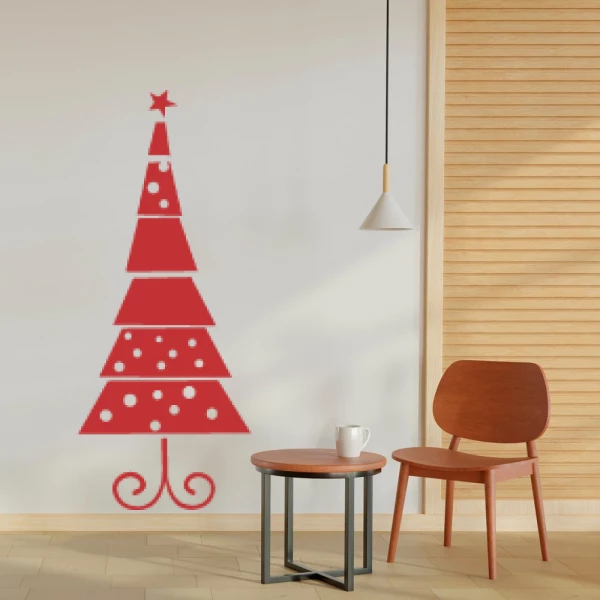 Sticker Geometrische Kerstboom
