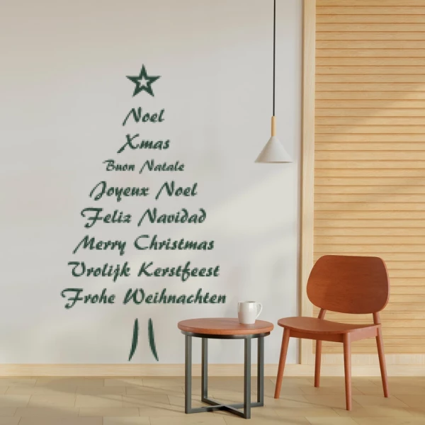 Sticker Kerstboom - Tekst
