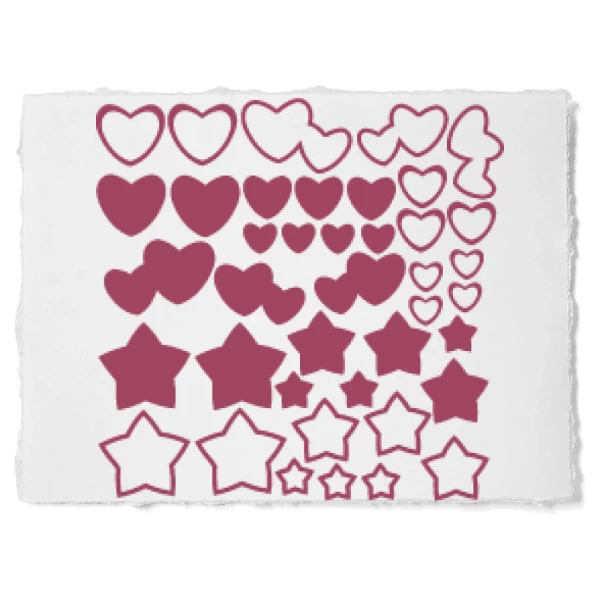 Sticker Set Sterren en Harten