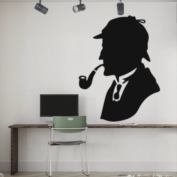 Sticker Sherlock Holmes - Hoofd
