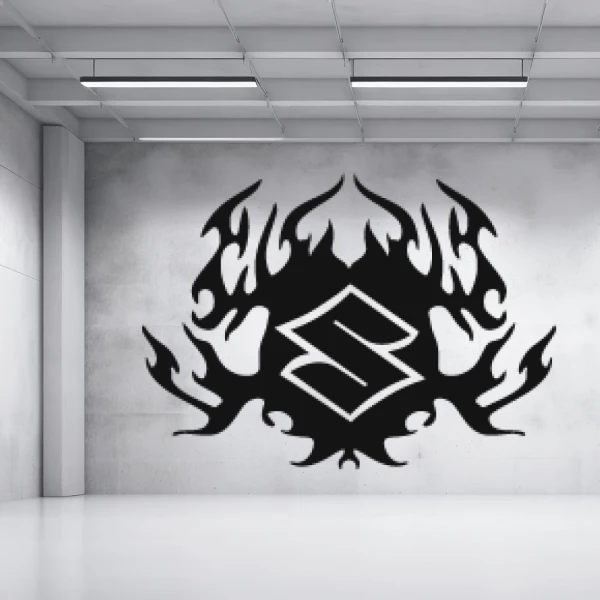 Sticker Suzuki Logo Fire