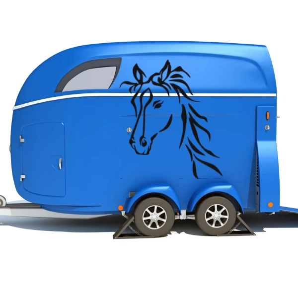 Sticker Paard hoofd ruw