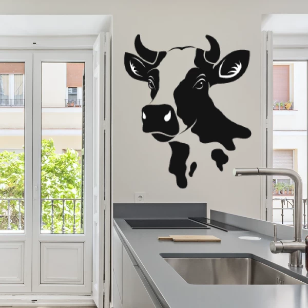 Sticker Koemelk hoofd 02