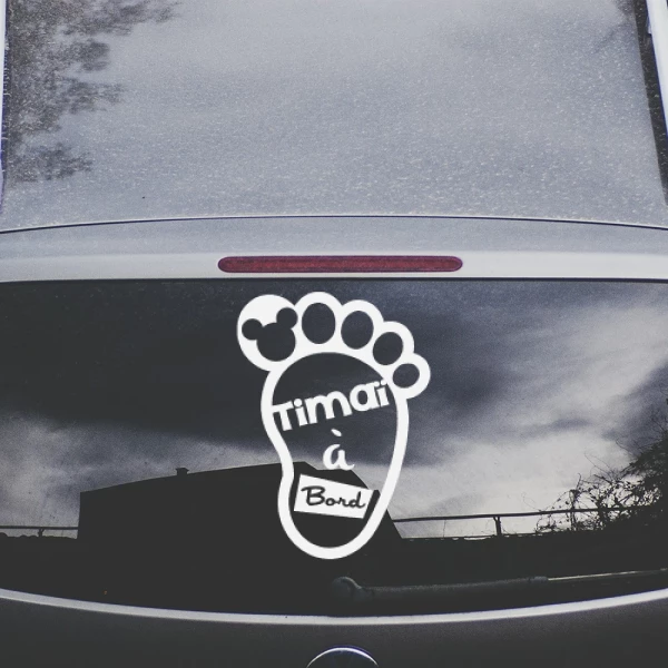 Sticker Timaï à bord - Pied Mickey