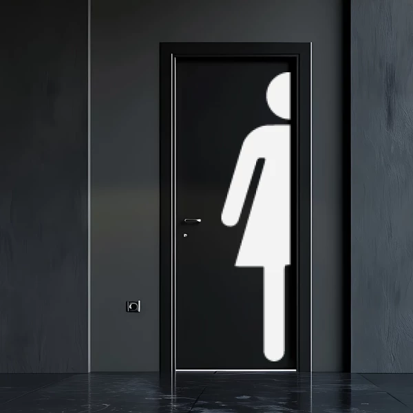 Sticker Toilet - Halve Vrouw