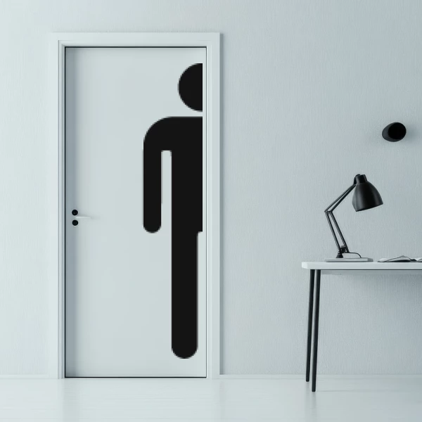 Sticker Toilet - Half Man