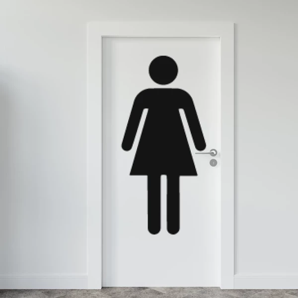 Sticker Toilet - Vrouw