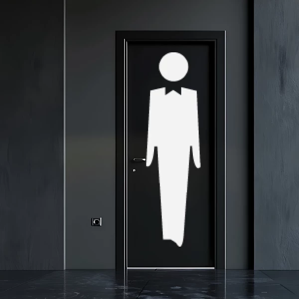 Sticker Toilet Man Standing