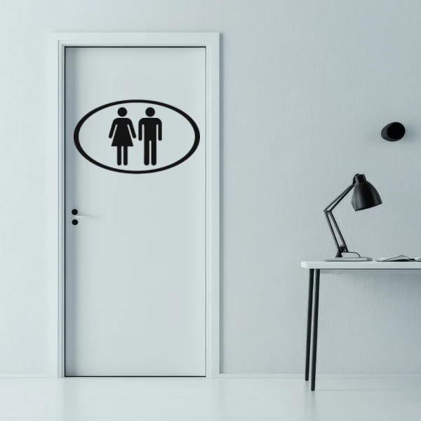 Sticker Toilet ovale