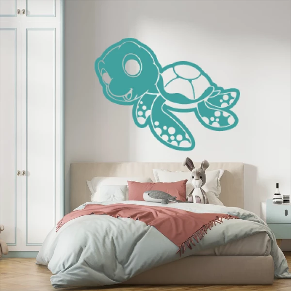 Sticker Schildpad Contour