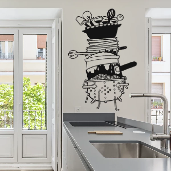 Sticker Vuil Vaatwerk