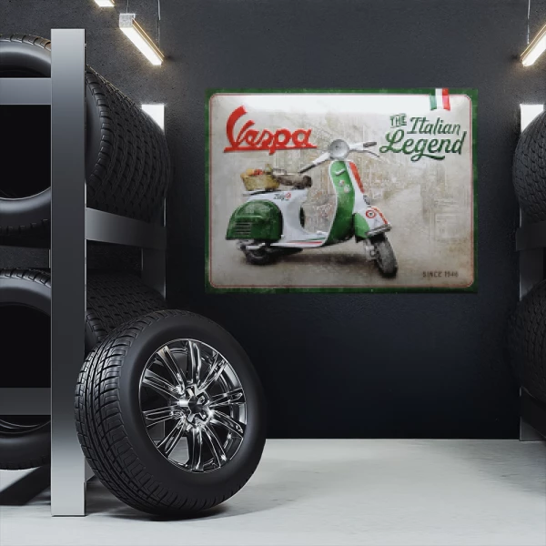 Sticker Vespa Italian Legend - Printed