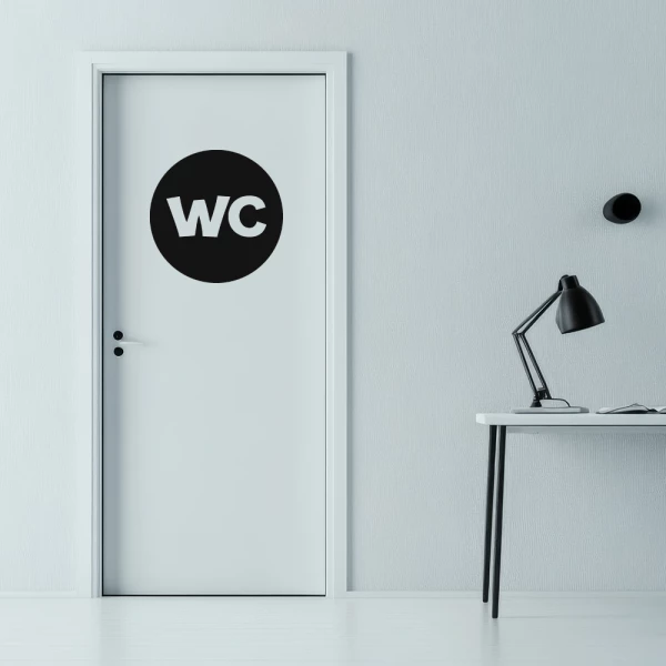 Sticker Omcirkeld WC
