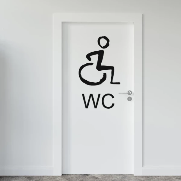 Sticker WC Lines - Gehandicapten