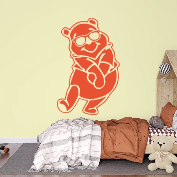 Sticker Winnie de Poeh - zonnebril